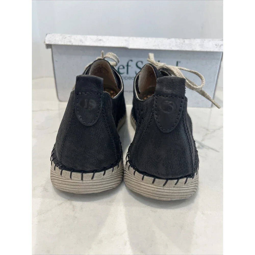 Josef Seibel NEW 41 (US‎ 10-10.5) Leather Black Sofie 26 Sneakers Lace Up Shoes